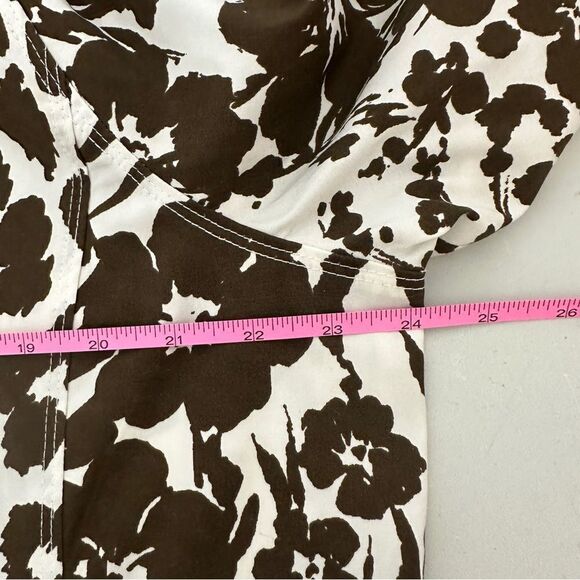 Chico’s brown and white zip up lightweight jacket with pockets size 3 - Picture 7 of 8